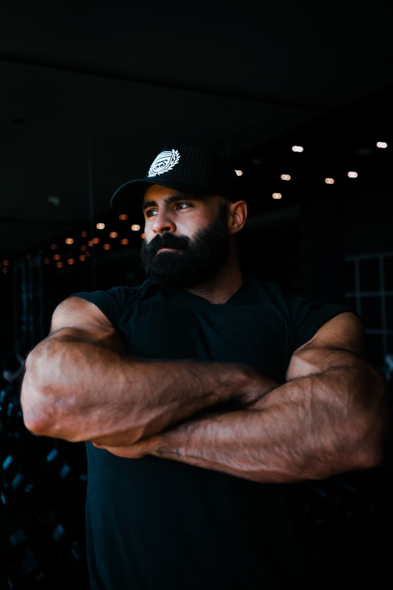 Quinn Carvalho training at the gym